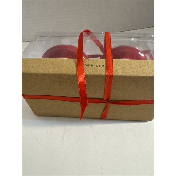 Mushroom Salt & Pepper Shakers Red White Polka Dot NEW Hand Painted by Lang - Picture 8 of 9